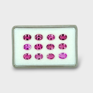 Pink Tourmaline 7x5mm Faceted Oval AA+ Gemstones Parcel - 170162