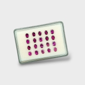 Rubellite Tourmaline 7x5mm Faceted Oval AA Gemstones Parcel - 170171