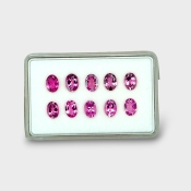Pink Tourmaline 7x5mm Faceted Oval AA+ Gemstones Parcel - 170177