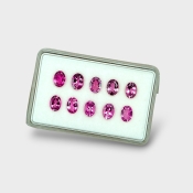 Pink Tourmaline 7x5mm Faceted Oval AA+ Gemstones Parcel - 170177