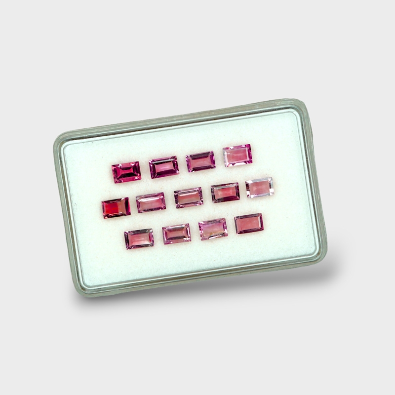 Pink Tourmaline 6x4mm Step Cut Baguette A+ Gemstones Parcel - 170199
