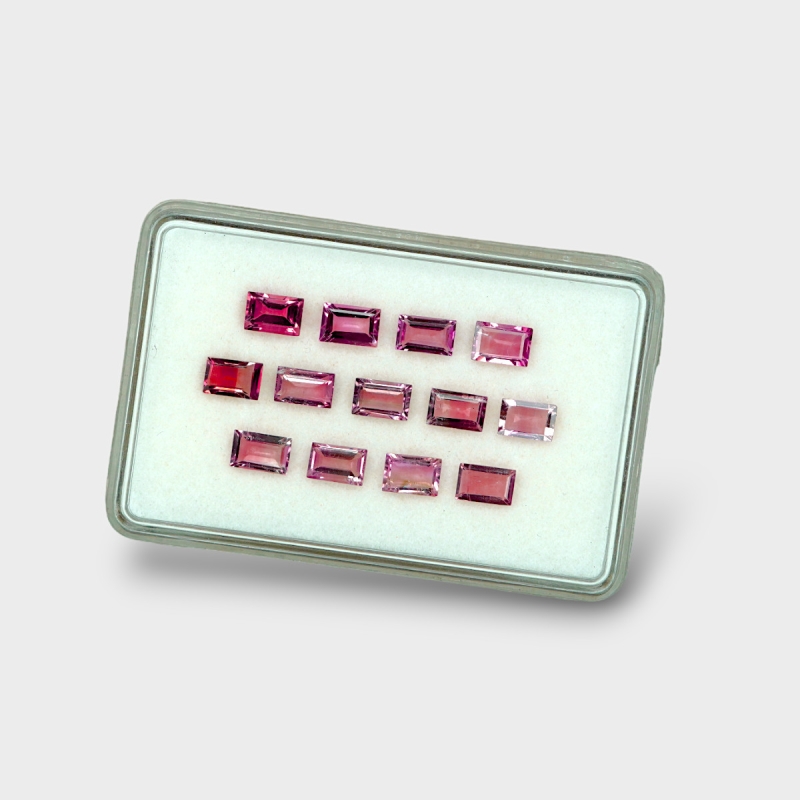 Pink Tourmaline 6x4mm Step Cut Baguette A+ Gemstones Parcel - 170199