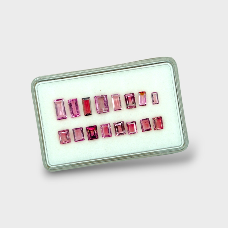 Pink Tourmaline 4.5x2.5-8x4mm Step Cut Baguette A+ Gemstones Parcel - 170213