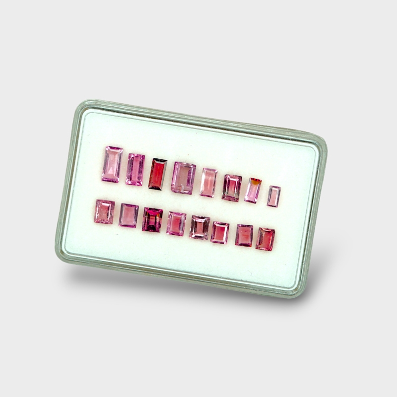 Pink Tourmaline 4.5x2.5-8x4mm Step Cut Baguette A+ Gemstones Parcel - 170213