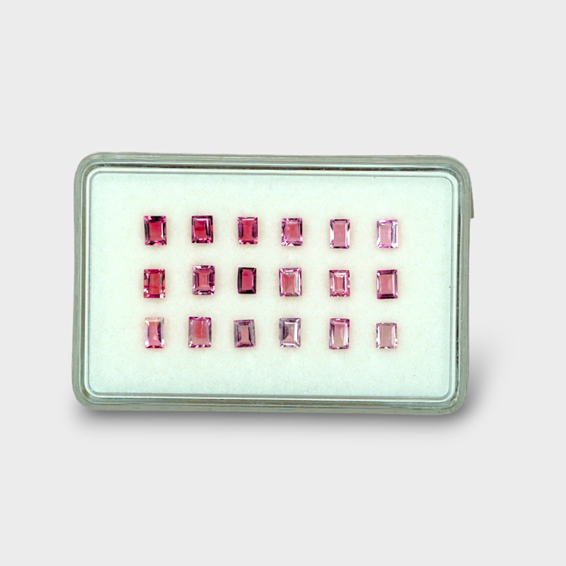 Pink Tourmaline 4x3mm Step Cut Baguette A+ Gemstones Parcel - 170225