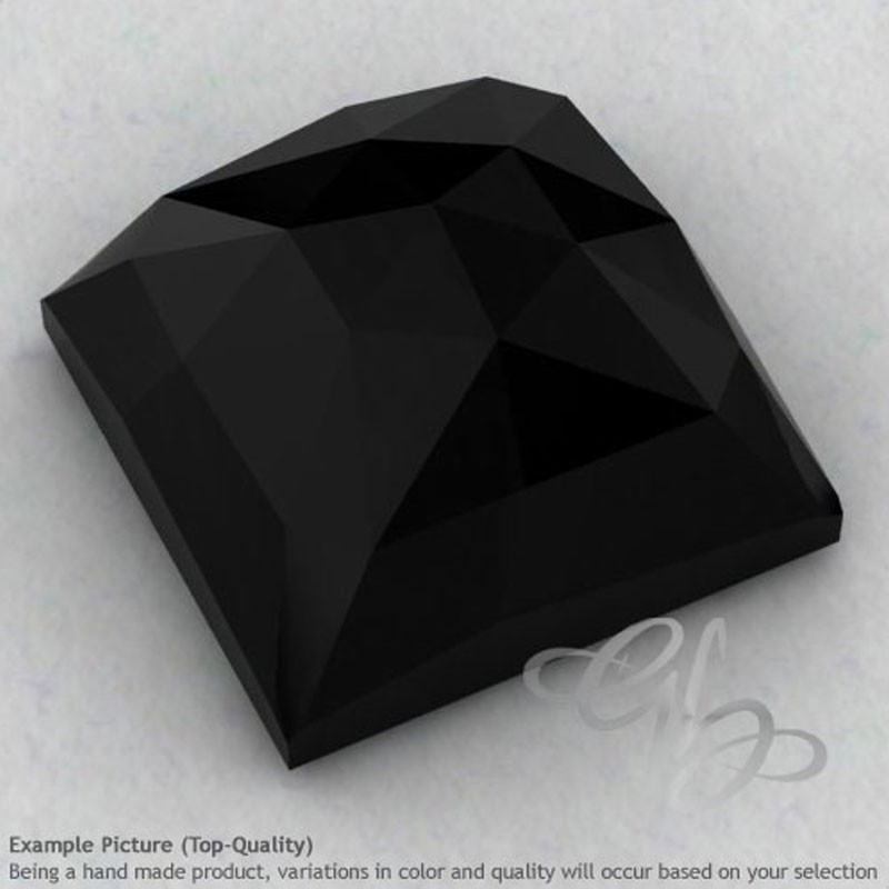 Black Onyx Square Shape Calibrated Cabochons