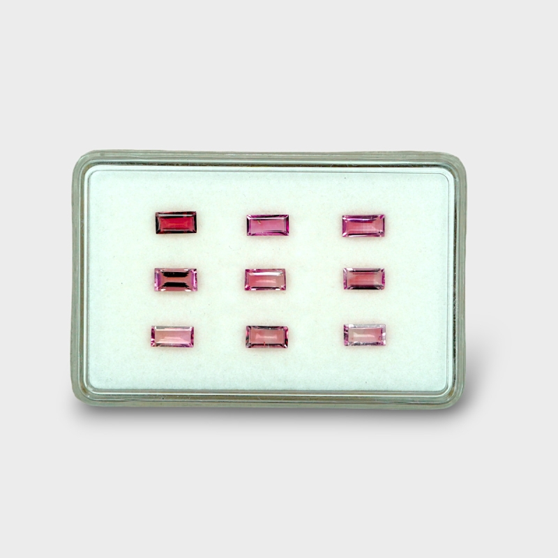 Pink Tourmaline 6x3mm Step Cut Baguette A+ Gemstones Parcel - 170226