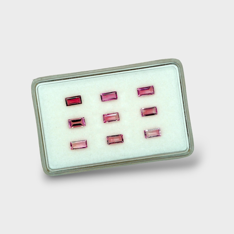 Pink Tourmaline 6x3mm Step Cut Baguette A+ Gemstones Parcel - 170226