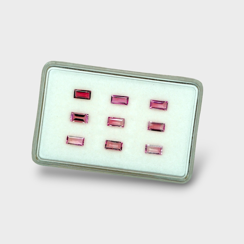 Pink Tourmaline 6x3mm Step Cut Baguette A+ Gemstones Parcel - 170226