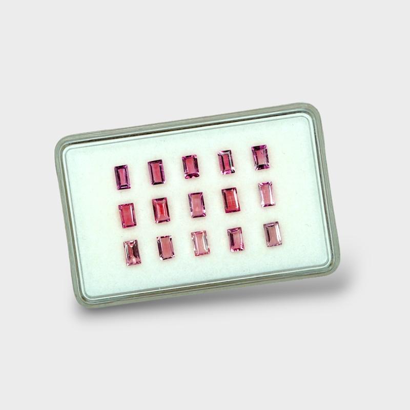 Pink Tourmaline 5x3mm Step Cut Baguette A+ Gemstones Parcel - 170272