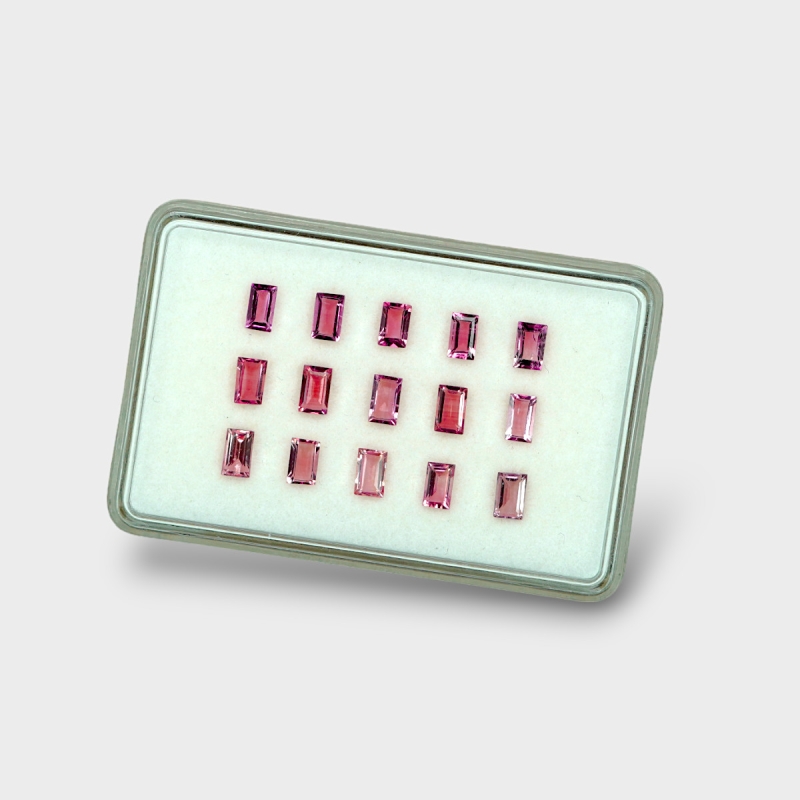 Pink Tourmaline 5x3mm Step Cut Baguette A+ Gemstones Parcel - 170272