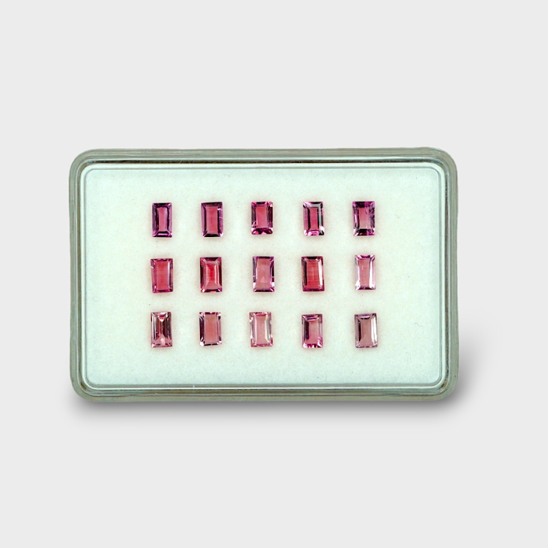 Pink Tourmaline 5x3mm Step Cut Baguette A+ Gemstones Parcel - 170272