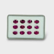 Rubellite Tourmaline 7x5mm Faceted Oval AA Gemstones Parcel - 170168