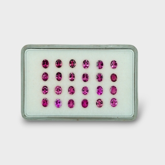 Rubellite Tourmaline 4x3mm Faceted Oval AA+ Gemstones Parcel - 170192