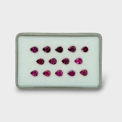 Rubellite Tourmaline 5x4mm Faceted Pear A Gemstones Parcel - 170198