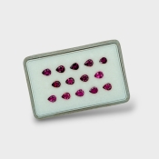 Rubellite Tourmaline 5x4mm Faceted Pear A Gemstones Parcel - 170198