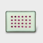 Rubellite Tourmaline 5x4mm Faceted Pear AA Gemstones Parcel - 170202