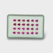 Rubellite Tourmaline 4x3mm Faceted Pear AA Gemstones Parcel - 170208