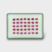 Rubellite Tourmaline 6x4mm Faceted Pear AA Gemstones Parcel - 170209