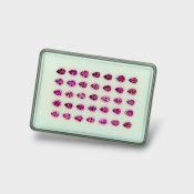 Rubellite Tourmaline 6x4mm Faceted Pear AA Gemstones Parcel - 170209