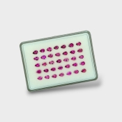 Rubellite Tourmaline 6x4mm Faceted Pear AA Gemstones Parcel - 170209