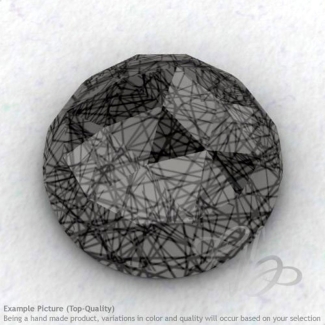 Black Rutile Round Shape Calibrated Cabochons