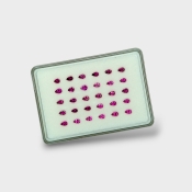 Rubellite Tourmaline 5x3mm Faceted Pear AA Gemstones Parcel - 170229