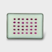 Rubellite Tourmaline 5x3mm Faceted Pear AA Gemstones Parcel - 170229