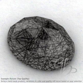Black Rutile Oval Shape Calibrated Cabochons