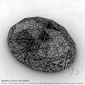Black Rutile Oval Shape Calibrated Cabochons