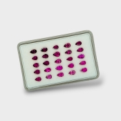 Rubellite Tourmaline 5x3mm Faceted Pear A Gemstones Parcel - 170235