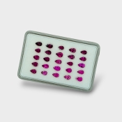 Rubellite Tourmaline 5x3mm Faceted Pear A Gemstones Parcel - 170235