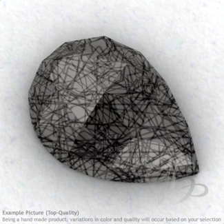 Black Rutile Pear Shape Calibrated Cabochons