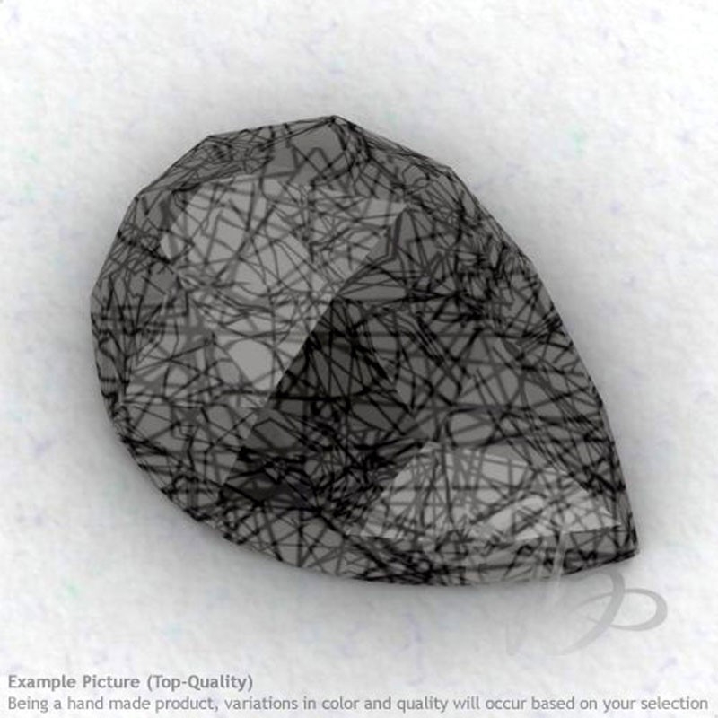 Black Rutile Pear Shape Calibrated Cabochons