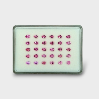 Pink Tourmaline 5x4mm Faceted Pear AA Gemstones Parcel - 170203