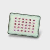 Pink Tourmaline 5x4mm Faceted Pear AA Gemstones Parcel - 170203