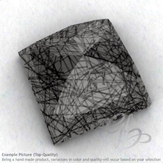 Black Rutile Square Shape Calibrated Cabochons