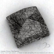 Black Rutile Square Shape Calibrated Cabochons