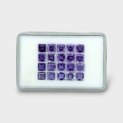 11.31 Cts. Iolite 5mm Step Cut Square Shape AA+ Grade Gemstones Parcel - Total 20 Pc.