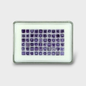 32.85 Cts. Iolite 5mm Step Cut Square Shape AAA Grade Gemstones Parcel - Total 60 Pc.