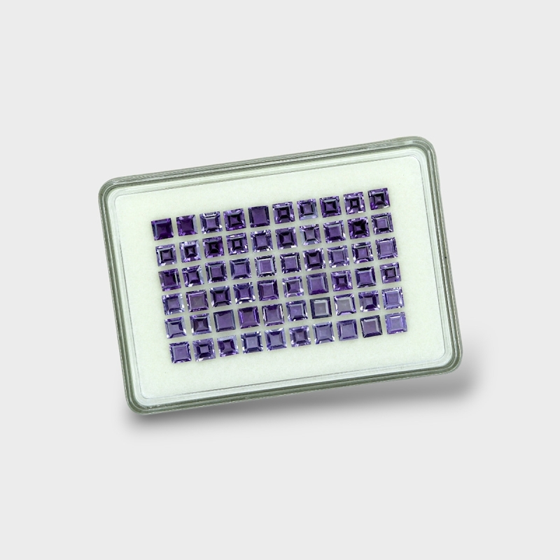 Iolite 5mm Step Cut Square AAA Gemstones Parcel - 170696