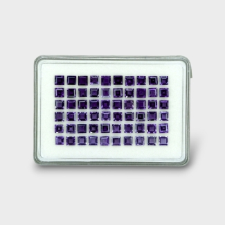 32.3 Cts. Iolite 5mm Step Cut Square Shape AAA Grade Gemstones Parcel - Total 60 Pc.