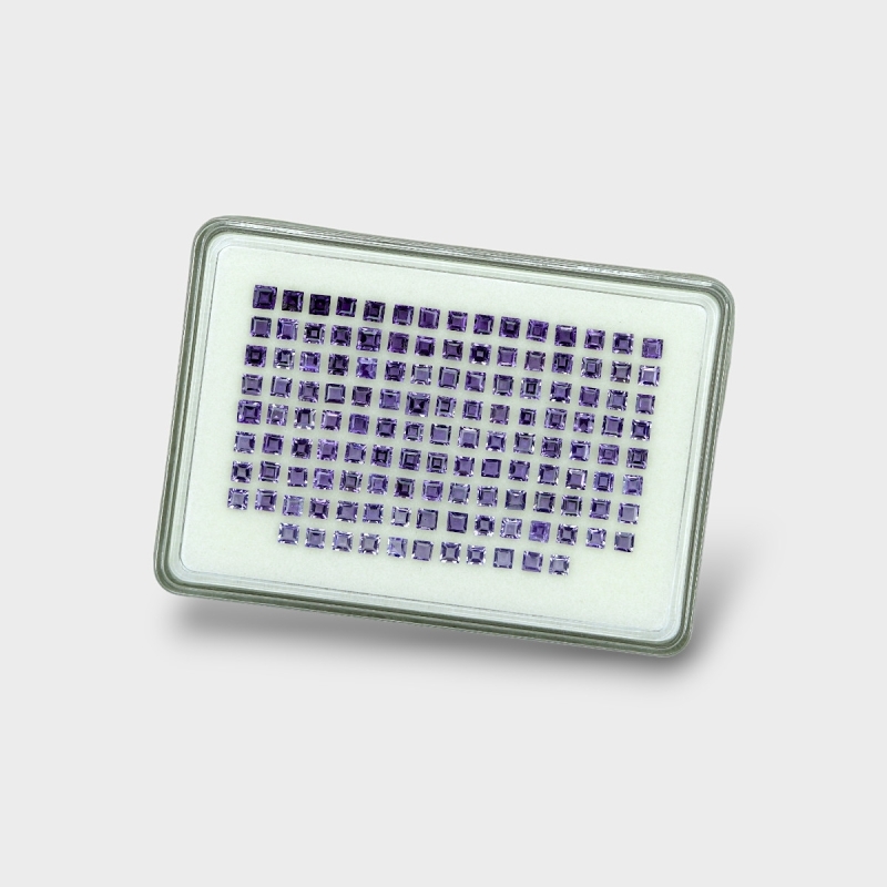 Iolite 3-3.5mm Step Cut Square AAA Gemstones Parcel - 180665