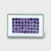 11.85 Cts. Iolite 3mm Step Cut Square Shape AAA Grade Gemstones Parcel - Total 45 Pc.