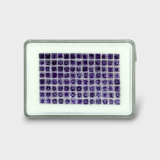 32.94 Cts. Iolite 4mm Step Cut Square Shape AAA Grade Gemstones Parcel - Total 104 Pc.