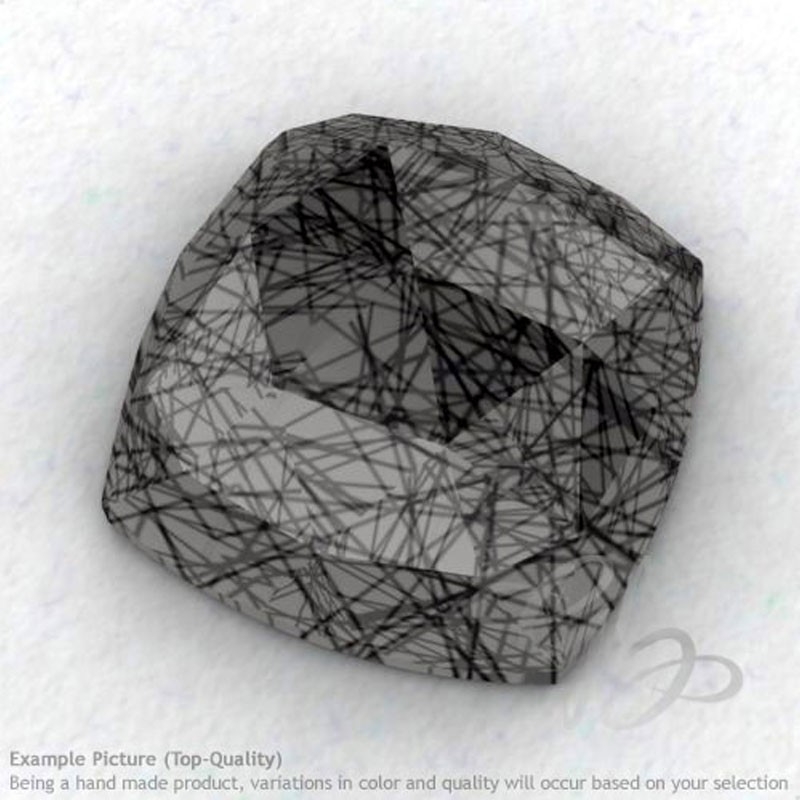 Black Rutile Square Cushion Shape Calibrated Cabochons