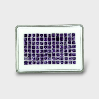 32.4 Cts. Iolite 4mm Step Cut Square Shape AAA Grade Gemstones Parcel - Total 104 Pc.