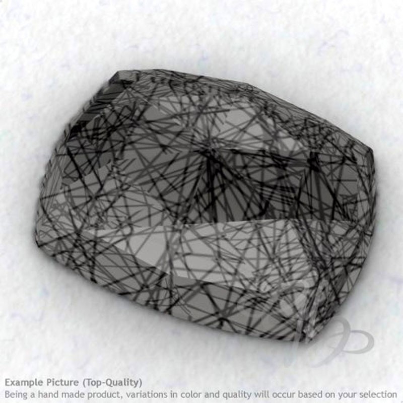 Black Rutile Cushion Shape Calibrated Cabochons
