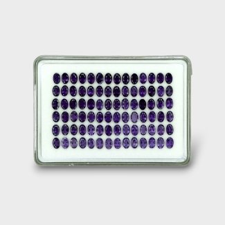 33.24 Cts. Iolite 6x4mm Faceted Oval Shape AAA Grade Gemstones Parcel - Total 84 Pc.