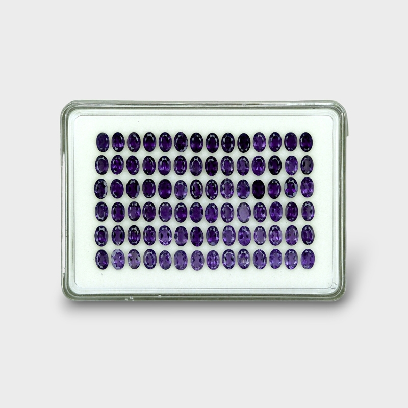 33.24 Cts. Iolite 6x4mm Faceted Oval Shape AAA Grade Gemstones Parcel - Total 84 Pc.